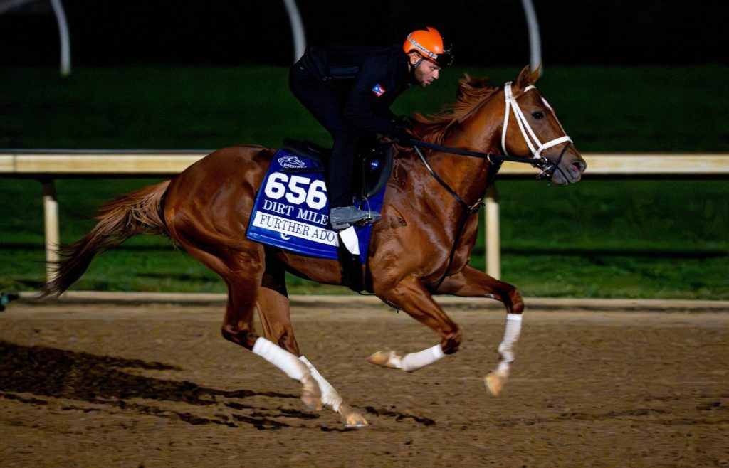 Further Ado training at Keeneland